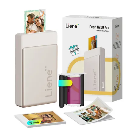 Liene Pearl N200 Pro 2x3" Portable Photo Printer (Gold)